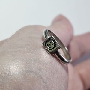 *Sale* EFS Vintage Sterling Silver Happy Guy Ring Size 6